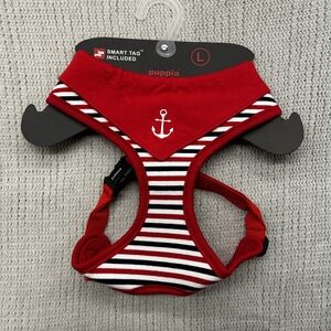Puppia Red and Black Striped Dog Harness